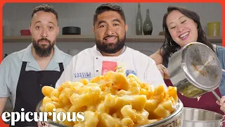 3 Chefs Try to Make Mac & Cheese with No Recipe | Epicurious