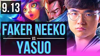 Faker NEEKO vs YASUO (MID) | Korea Challenger | v9.13