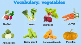 Vegetables name in English | Vocabulary with pictures | Vegetables name