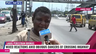 Mixed Reactions Amid Obvious Dangers Of Crossing Highway {Watch}