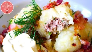 Potato Dumplings with Meat | Lithuanian Cepelinai (Zeppelin)| Цепелины с мясом