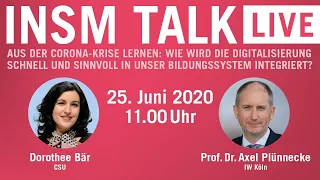 INSM-Talk LIVE | Dorothee Bär und Axel Plünnecke zur Corona-Krise im Bildungssystem