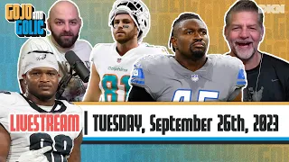 MNF Recap + Dolphins TE Durham Smythe & Lions FB Jason Cabinda | GoJo & Golic | September 26, 2023