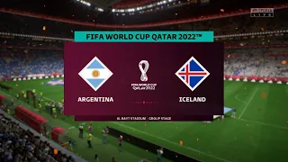Group Stage Argentina vs Iceland world cup 2022 PlayStation 5 gameplay 4K