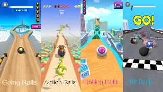 Going Balls Vs Action Balls Vs Sky Rolling ball  | Watch Four Videos with One Click/🔥🔥