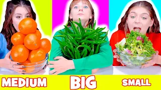 ASMR Big Plate VS Medium Plate VS Small Plate Mukbang Food Challenge