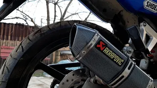 Honda cbr 125r exhaust sound (Fake Akrapovic NO DB Killer)