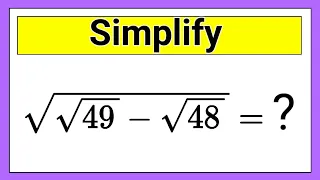 Nice Square Root Simplification Math |Nice Square Root Problems |Olympiad Math |Nitesh Eduworks