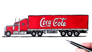 How to draw a Coca Cola Truck