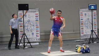 Денис Гафаров. Рывок 185 (32кг). Чемпионат Европы 2017 по гиревому спорту