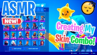 ASMR Gaming 😴 Fortnite Locker Tour Creating Relaxing Skin Combo Gum Chewing 🎧🎮 Controller Sounds 💤