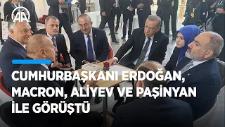 Cumhurbaşkanı Erdoğan, Azerbaycan Cumhurbaşkanı Aliyev ve Ermenistan Başbakanı Paşinyan ile görüştü