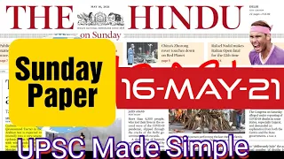 Sunday Newspaper 16 May 2021 The Hindu | Zhurong , Chnag'e-4, Mucormycosis, Biologics, JUICE Mission