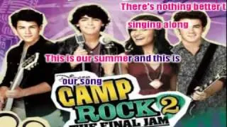 Jonas brothers Demi Lovato Camp Rock 2 This Our Song [Sing-Along] Lyrics