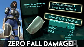 ZERO FALL DAMAGE! How to Get Freefall Leg Armor! (Fallout 4 Tips & Tricks)