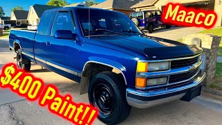 Cheap Copart $1050 Theft Recovery 1996 GMC C2500 gets a $400 Maaco Paint Job!!