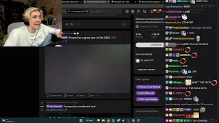 xQc reacts to Forsen watched Ecchi on his 2023 great starts