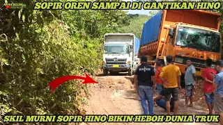 Bikin Guncang Dunia Truk!! Skil Murni Sopir Truk Hino & Fuso Fighter Bikin Semua Orang Terkejut