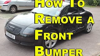 Audi TT front Bumper Removal 99-05