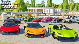 BILLIONAIRE BLOCK PARTY (LUXURY CAR SHOW) | FARMING SIMULATOR 2019