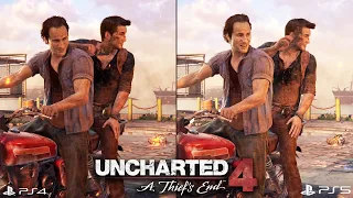 Uncharted 4 PS5 Remastered vs Uncharted 4 PS4 Comparison