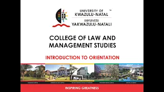 College of Law and Management Studies Day 1 - Introduction to Orientation
