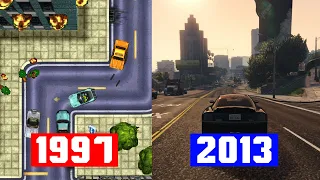 GTA evolution 1997-2013 | evolution of Grand Theft Auto game play from 1997-2013