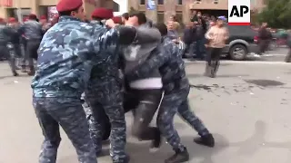 Police clash with protesters in Armenian capital over arrest of protest leader