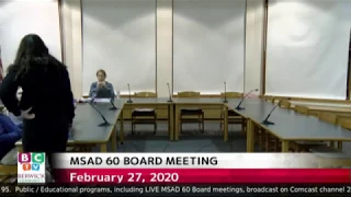 MSAD 60 Board Meeting 2/27/2020