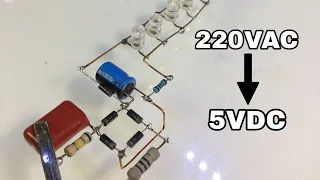 220VAC to 5VDC Circuit | How to Convert