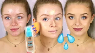 TESTING £4/$4 WATERPROOF FOUNDATION + 9 HRS LATER  (OILY SKIN) | sophdoesnails