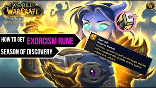How to get Exorcism Rune for Paladins | WoW SoD