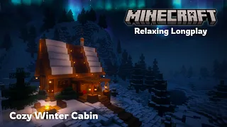 Minecraft Relaxing Longplay - Cozy Winter Cabin (No Commentary)