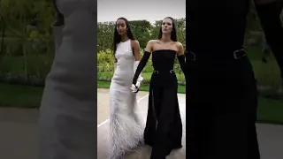Mona Tougard and Vittoria Ceretti walking for Givenchy Ss23 who is your fav? #runway #viral #model