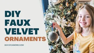 DIY Faux Velvet Christmas Ornaments