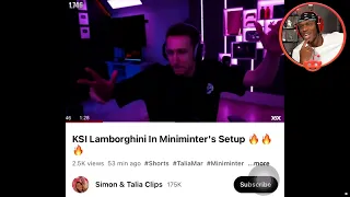 KSI Reacts To KSI Lamborghini In Miniminter's Setup 🔥