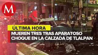 Fuerte accidente automovilístico deja 3 personas muertas en Tlalpan