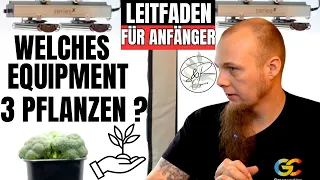 3 Pflanzen Anfänger Leitfaden : Zeltgröße Lüfter Lampe ?  Welches Equipment brauche ich wirklich ?