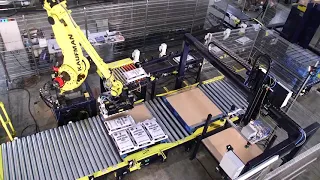 Superfast Robot worker GE FANUC M-410iB/140H  - Robot working in cement industry