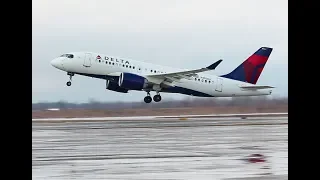 Delta A220-100 take off, DTW