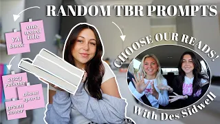 random TBR prompts pick the books we read | (reading vlog with @whatsdesreading)