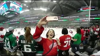 360 VR - Watch the Red Wings warm-up before a game against the Dallas Stars