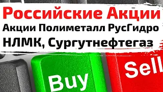 Российские Акции. Акции Полиметалл РусГидро, НЛМК, Сургутнефтегаз