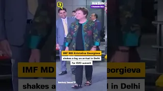 Watch | IMF MD Kristalina Georgieva Shakes a Leg On Arrival for G20 Summit | #shorts