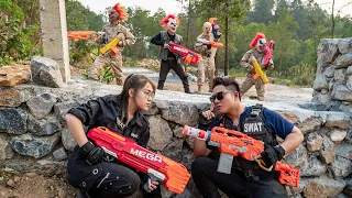 LTT Films : Silver Flash S.E.A.l X Nerf Guns Fight Crime Group Rocket Mask Bandits Death Suitcase