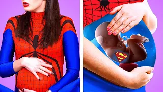 IF SUPERHEROES WERE PREGNANT || Funny Pregnancy Situations & Awkward Moments by KABOOM FUN