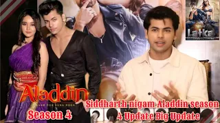 New Song Siddharth nigam Aladdin Season 4 Update Big Update #youtubeshort #youtube #sidneet #aladdin