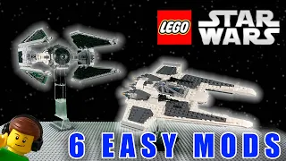 How to Mod the Mandalorian Fang Fighter Vs. Tie Interceptor (75348) | Lego Star Wars