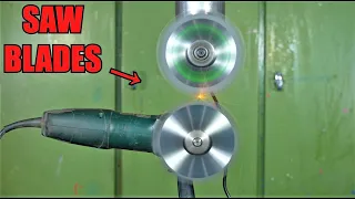 Brutal Circular Saw Blade Fight with Hydraulic Press