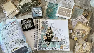 A few minutes of fun - collaging a journal page